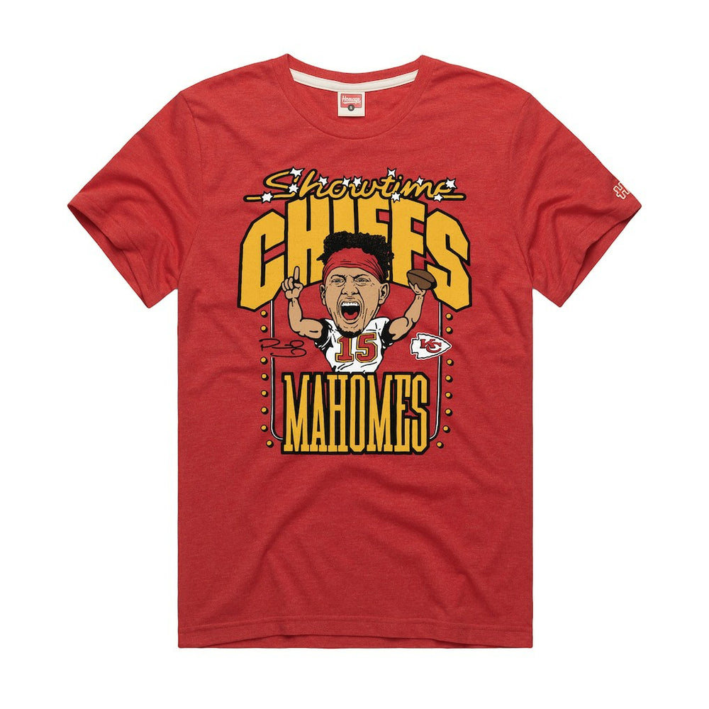 Patrick Mahomes Kansas City Chiefs Homage Unisex Caricature Player Graphic Tri-Blend T-Shirt - Red on sale