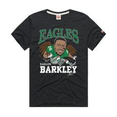 Saquon Barkley Philadelphia Eagles Homage Unisex Caricature Player Graphic Tri-Blend T-Shirt - Charcoal cheap