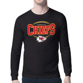 Kansas City Chiefs Starter Team Track Graphic Long Sleeve T-Shirt - Black on sale