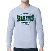 Seattle Seahawks Starter Team Track Graphic Long Sleeve T-Shirt - Heather Gray discount