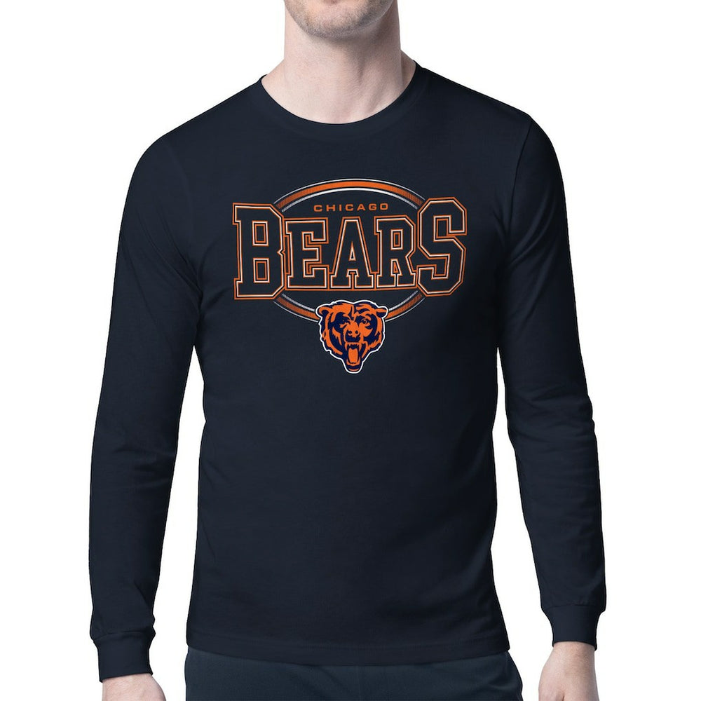 Chicago Bears Starter Team Track Graphic Long Sleeve T-Shirt - Navy sale