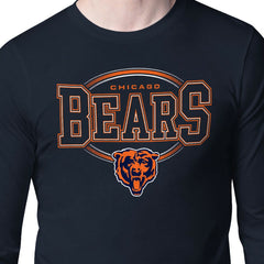 Chicago Bears Starter Team Track Graphic Long Sleeve T-Shirt - Navy sale