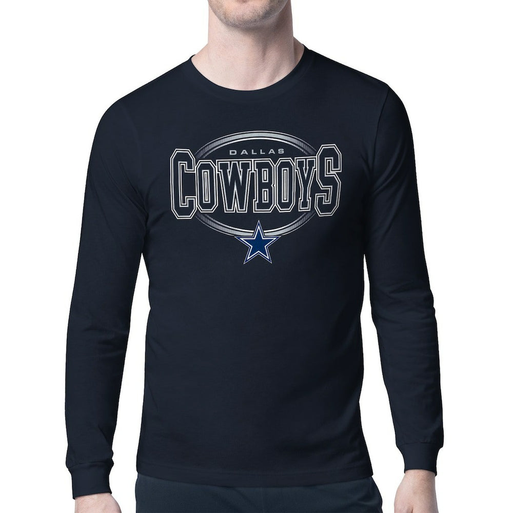 Dallas Cowboys Starter Team Track Graphic Long Sleeve T-Shirt - Navy online