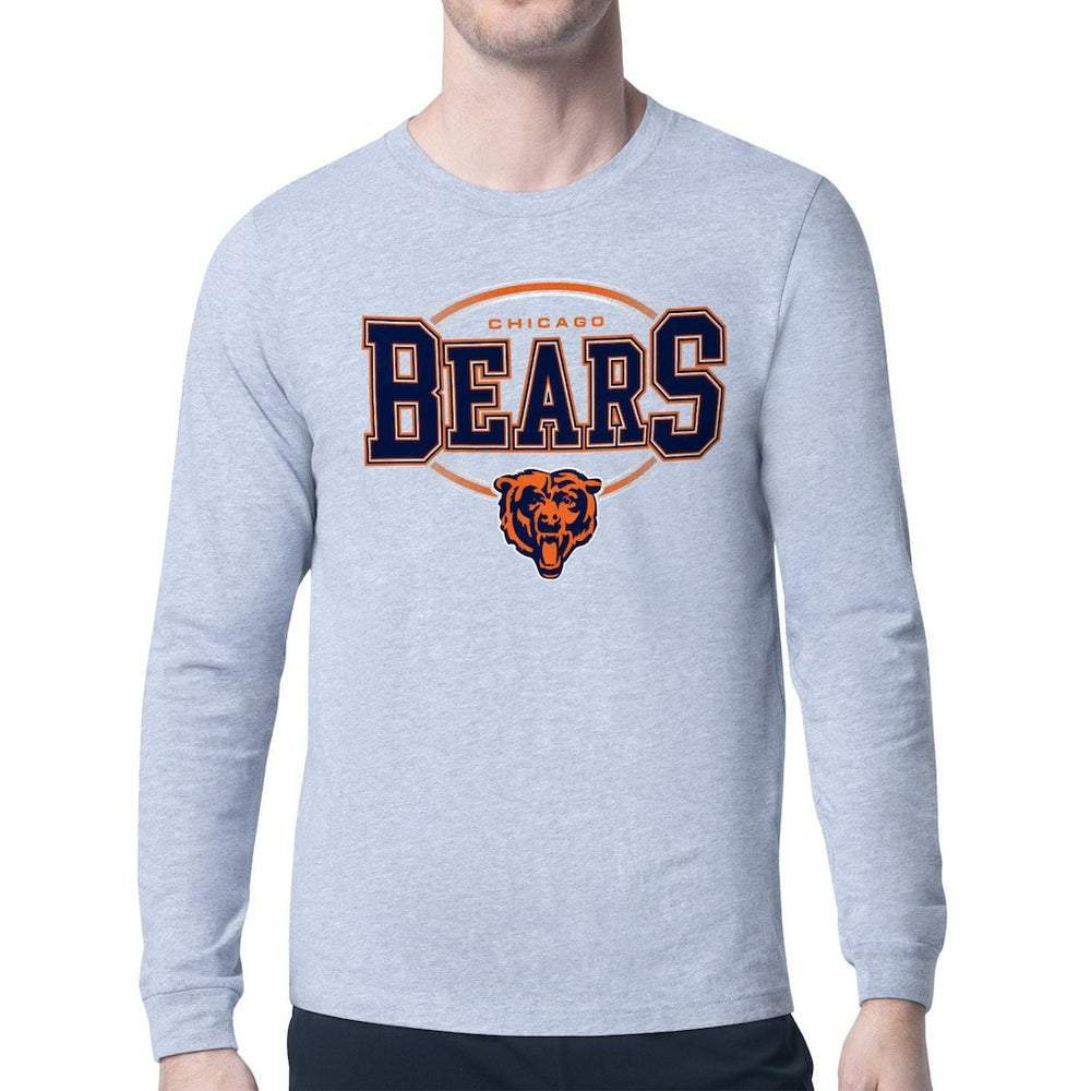 Chicago Bears Starter Team Track Graphic Long Sleeve T-Shirt - Heather Gray on sale