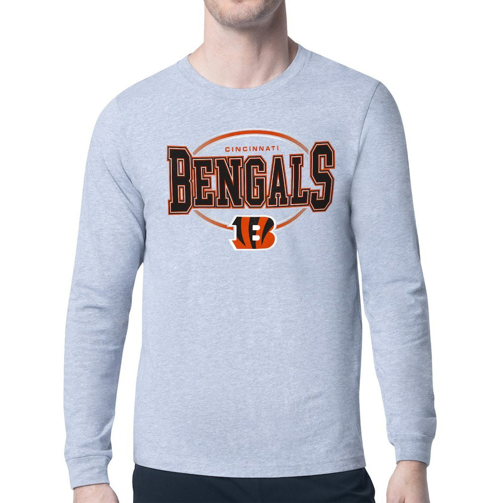Cincinnati Bengals Starter Team Track Graphic Long Sleeve T-Shirt - Heather Gray discount