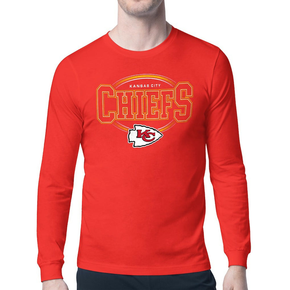 Kansas City Chiefs Starter Team Track Graphic Long Sleeve T-Shirt - Red outlet