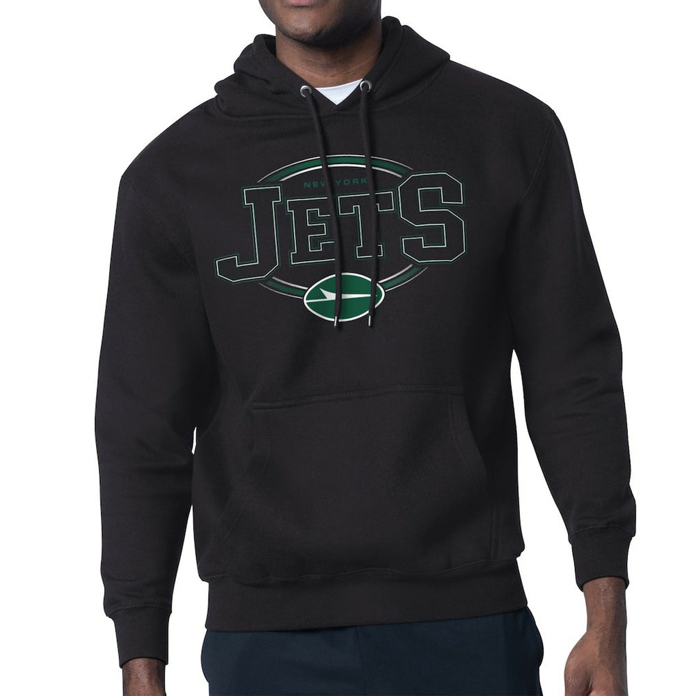 New York Jets Starter Team Track Graphic Pullover Hoodie - Black cheap