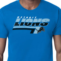 Detroit Lions Starter Logo Push Graphic T-Shirt - Blue outlet