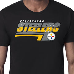 Pittsburgh Steelers Starter Logo Push Graphic T-Shirt - Black cheap