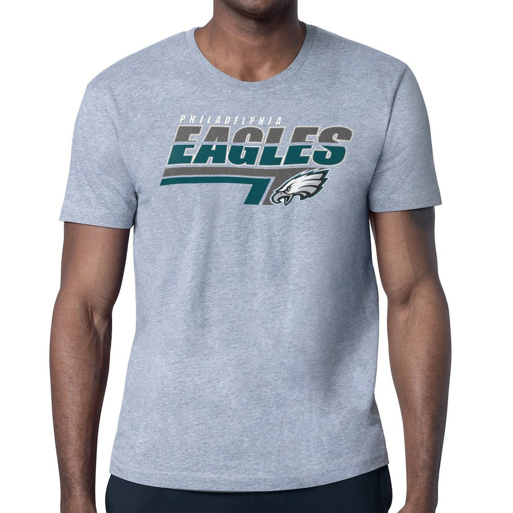 Philadelphia Eagles Starter Logo Push Graphic T-Shirt - Heather Gray cheap