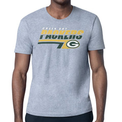 Green Bay Packers Starter Logo Push Graphic T-Shirt - Heather Gray cheap