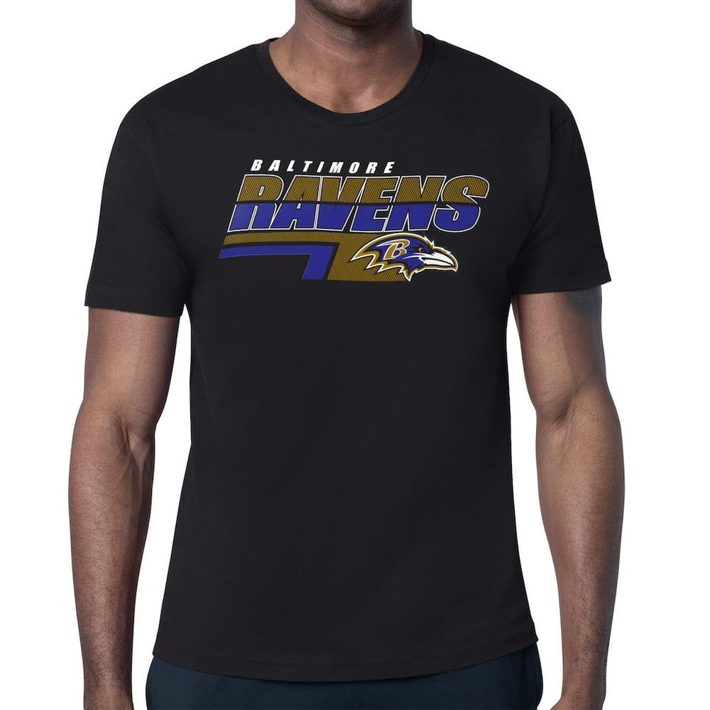 Baltimore Ravens Starter Logo Push Graphic T-Shirt - Black cheap