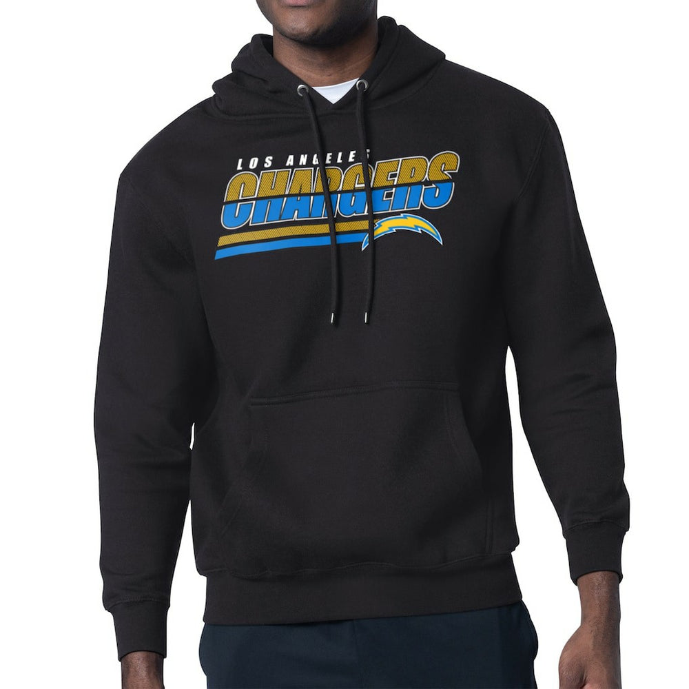 Los Angeles Chargers Starter Logo Push Graphic Hoodie - Black on sale