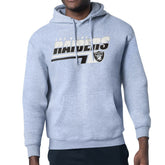 Las Vegas Raiders Starter Logo Push Graphic Hoodie - Heather Gray for sale