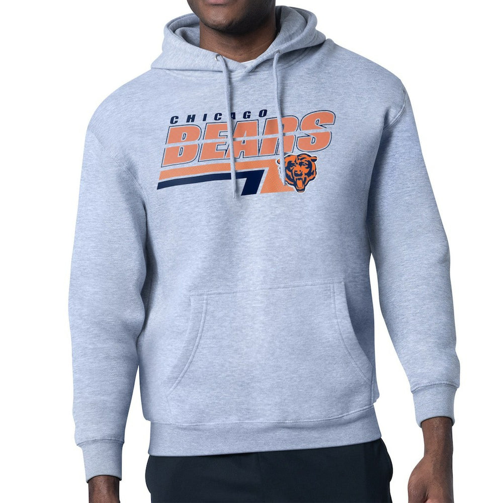 Chicago Bears Starter Logo Push Graphic Hoodie - Heather Gray outlet