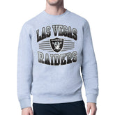Las Vegas Raiders Starter Team Grit Graphic Fleece Pullover Sweatshirt - Heather Gray sale