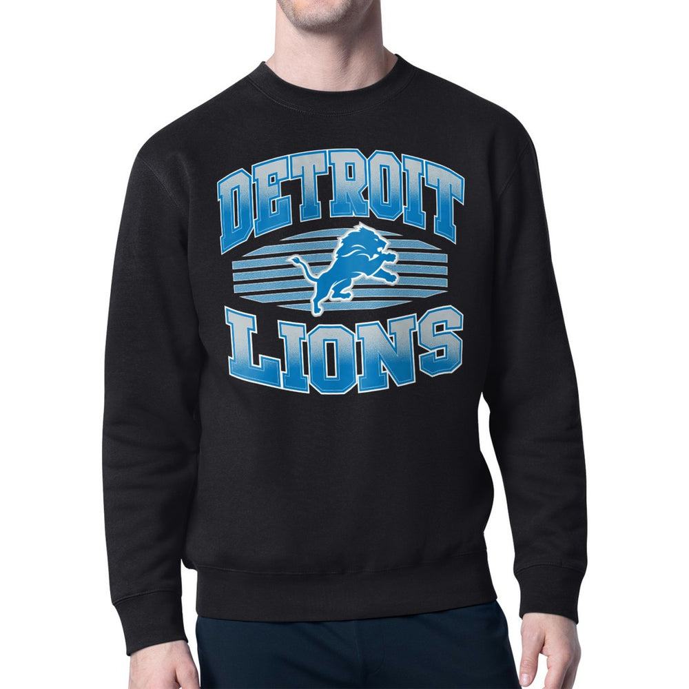 Detroit Lions Starter Team Grit Graphic Fleece Pullover Sweatshirt - Black sale