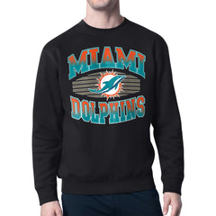 Miami Dolphins Starter Team Grit Graphic Fleece Pullover Sweatshirt - Black on sale