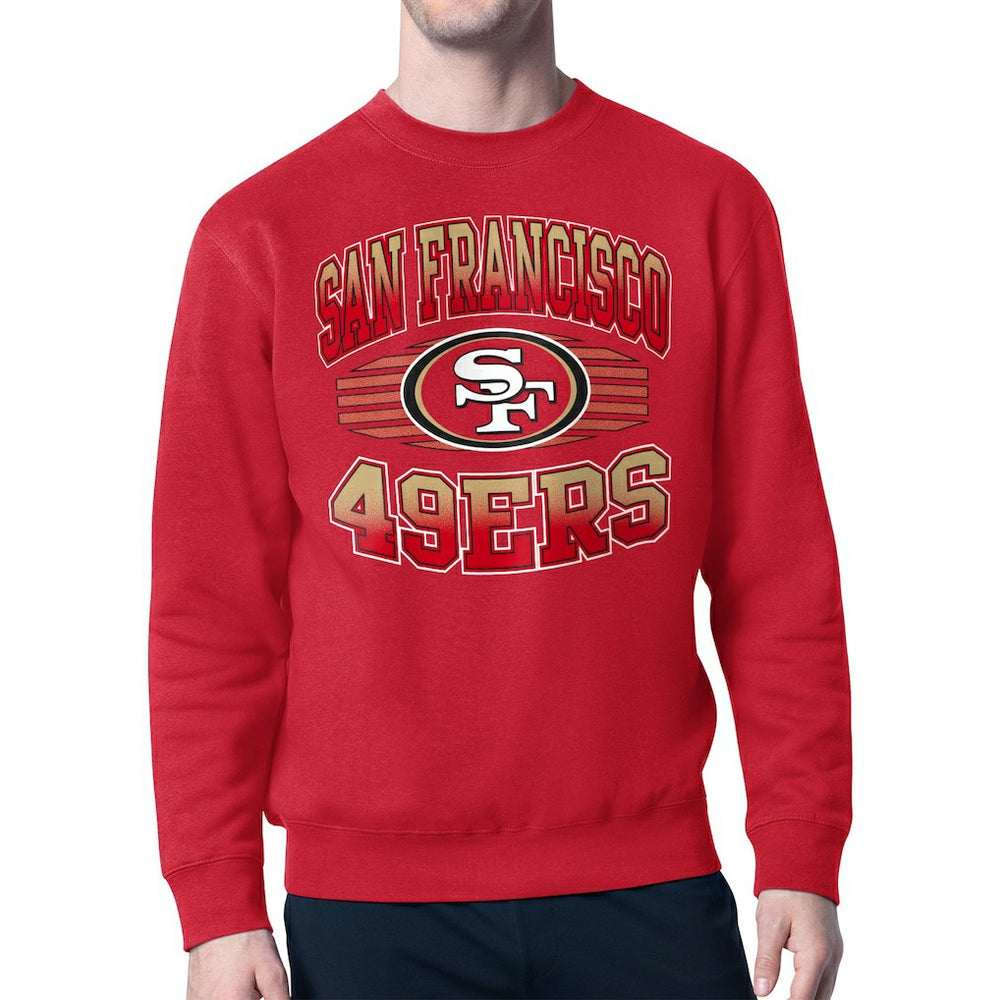 San Francisco 49ers Starter Team Grit Graphic Fleece Pullover Sweatshirt - Scarlet outlet