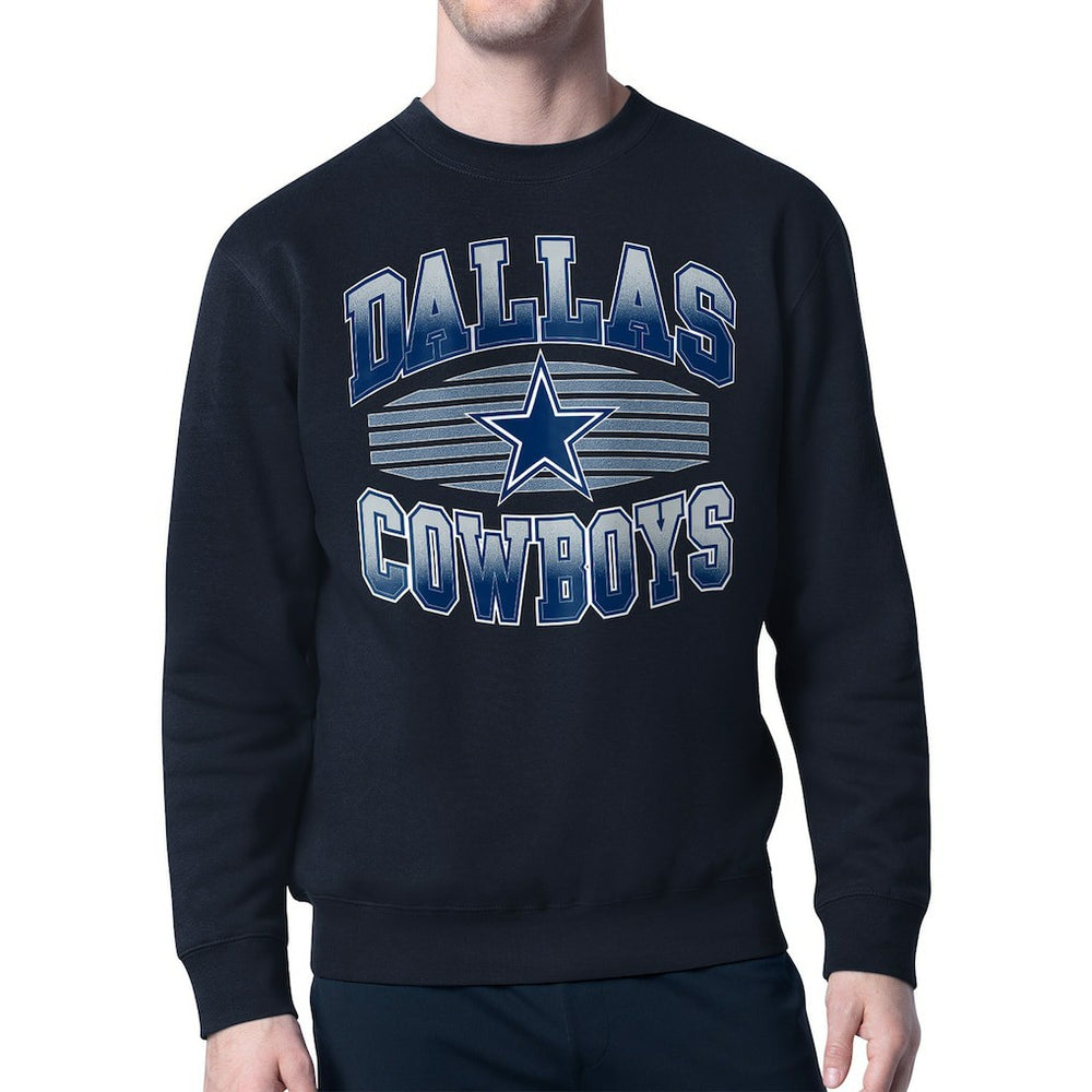 Dallas Cowboys Starter Team Grit Graphic Fleece Pullover Sweatshirt - Navy outlet