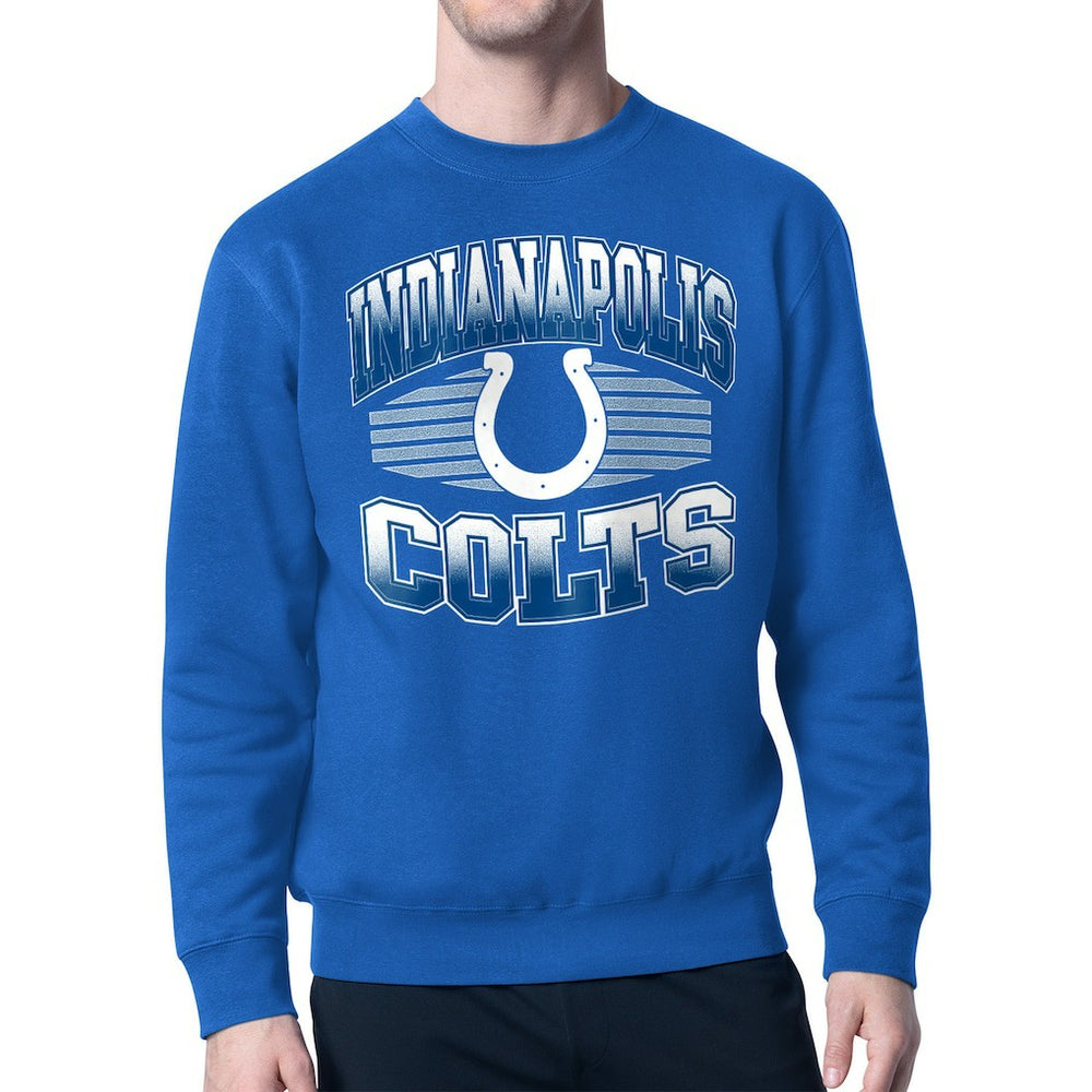 Indianapolis Colts Starter Team Grit Graphic Fleece Pullover Sweatshirt - Royal outlet