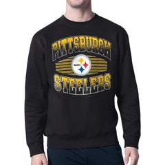 Pittsburgh Steelers Starter Team Grit Graphic Fleece Pullover Sweatshirt - Black on sale