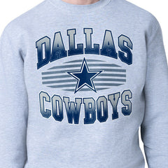 Dallas Cowboys Starter Team Grit Graphic Fleece Pullover Sweatshirt - Heather Gray discount