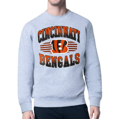 Cincinnati Bengals Starter Team Grit Graphic Fleece Pullover Sweatshirt - Heather Gray on sale