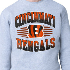 Cincinnati Bengals Starter Team Grit Graphic Fleece Pullover Sweatshirt - Heather Gray on sale