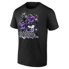 Derrick Henry Baltimore Ravens Notorious Graphic T-Shirt - Black on sale