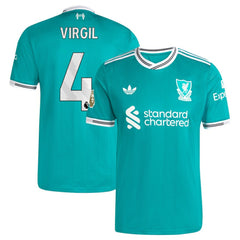 Virgil van Dijk Liverpool 2025/26 Third Player Jersey - Green | Adidas online