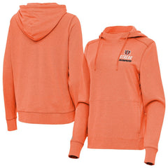 Cincinnati Bengals Antigua Women's Streak Justice Pullover Hoodie - Heather Orange on sale