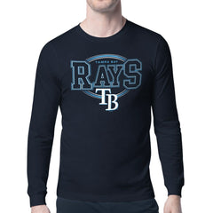Tampa Bay Rays Starter Team Track Graphic Long Sleeve T-Shirt - Navy
