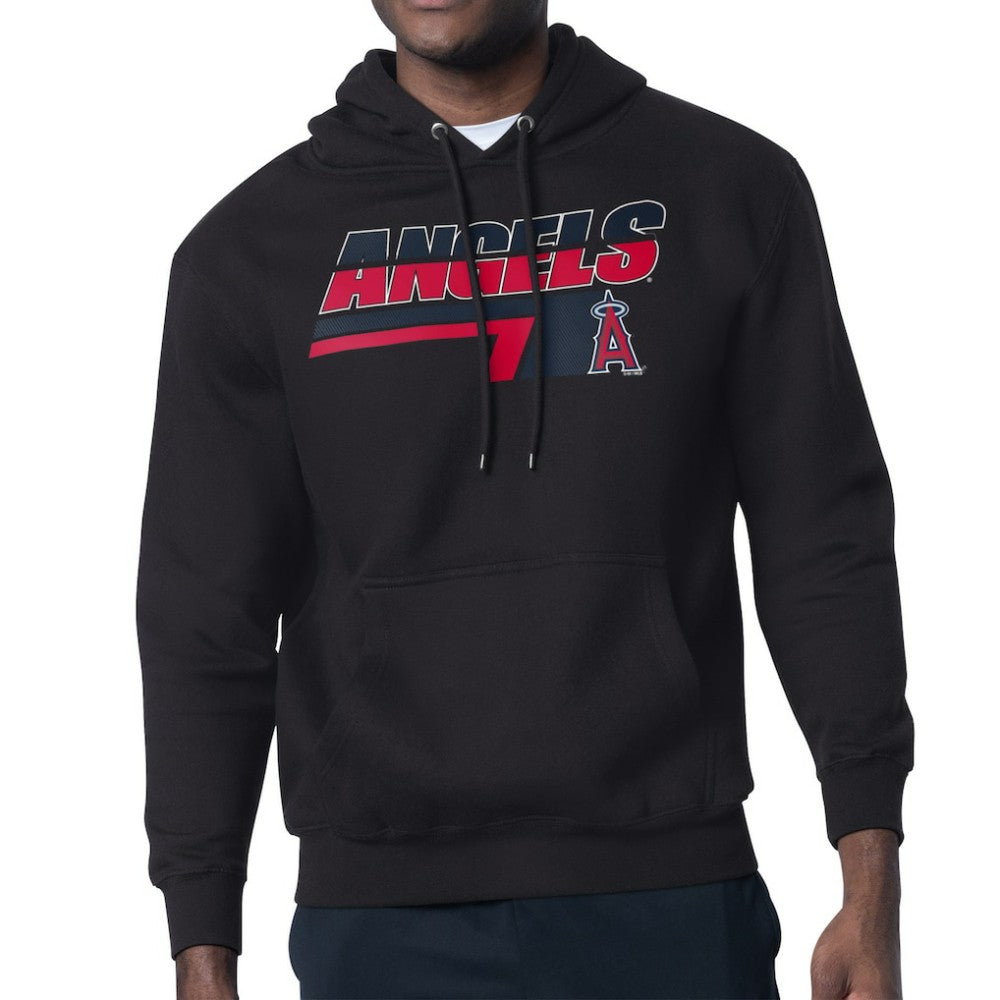 Los Angeles Angels Starter Logo Push Graphic Hoodie - Black