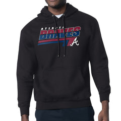Atlanta Braves Starter Logo Push Graphic Hoodie - Black