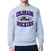 Colorado Rockies Starter Team Grit Graphic Fleece Pullover Sweatshirt - Heather Gray