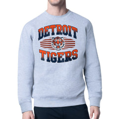 Detroit Tigers Starter Team Grit Graphic Fleece Pullover Sweatshirt - Heather Gray