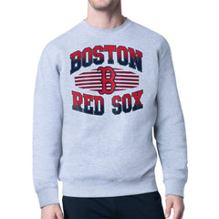 Boston Red Sox Starter Team Grit Graphic Fleece Pullover Sweatshirt - Heather Gray