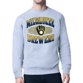 Milwaukee Brewers Starter Team Grit Graphic Fleece Pullover Sweatshirt - Heather Gray