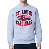 St. Louis Cardinals Starter Team Grit Graphic Fleece Pullover Sweatshirt - Heather Gray