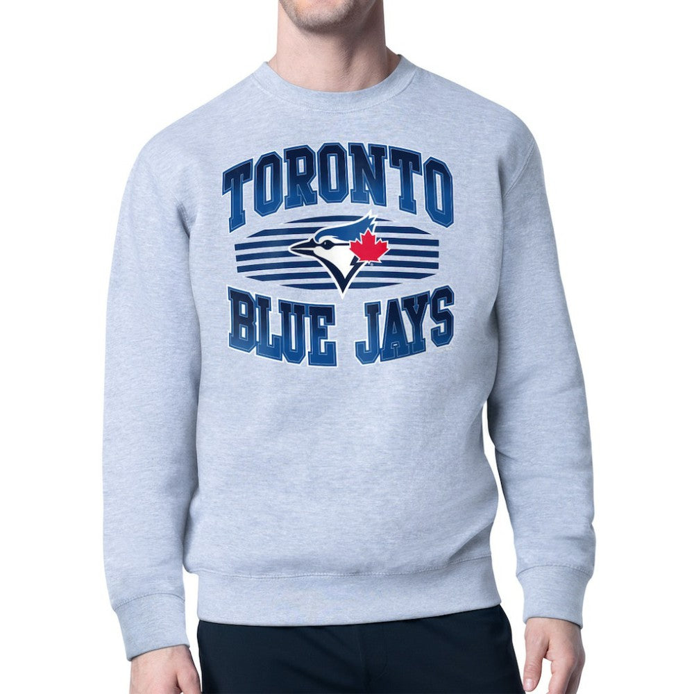 Toronto Blue Jays Starter Team Grit Graphic Fleece Pullover Sweatshirt - Heather Gray