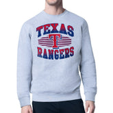 Texas Rangers Starter Team Grit Graphic Fleece Pullover Sweatshirt - Heather Gray