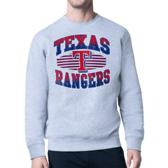 Texas Rangers Starter Team Grit Graphic Fleece Pullover Sweatshirt - Heather Gray