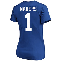 Malik Nabers New York Giants Women's Plus Size Name & Number T-Shirt - Royal on sale