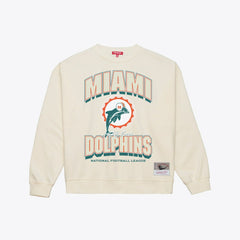 Miami Dolphins Women's Tonal Arch Sweatshirt - Cream on sale
