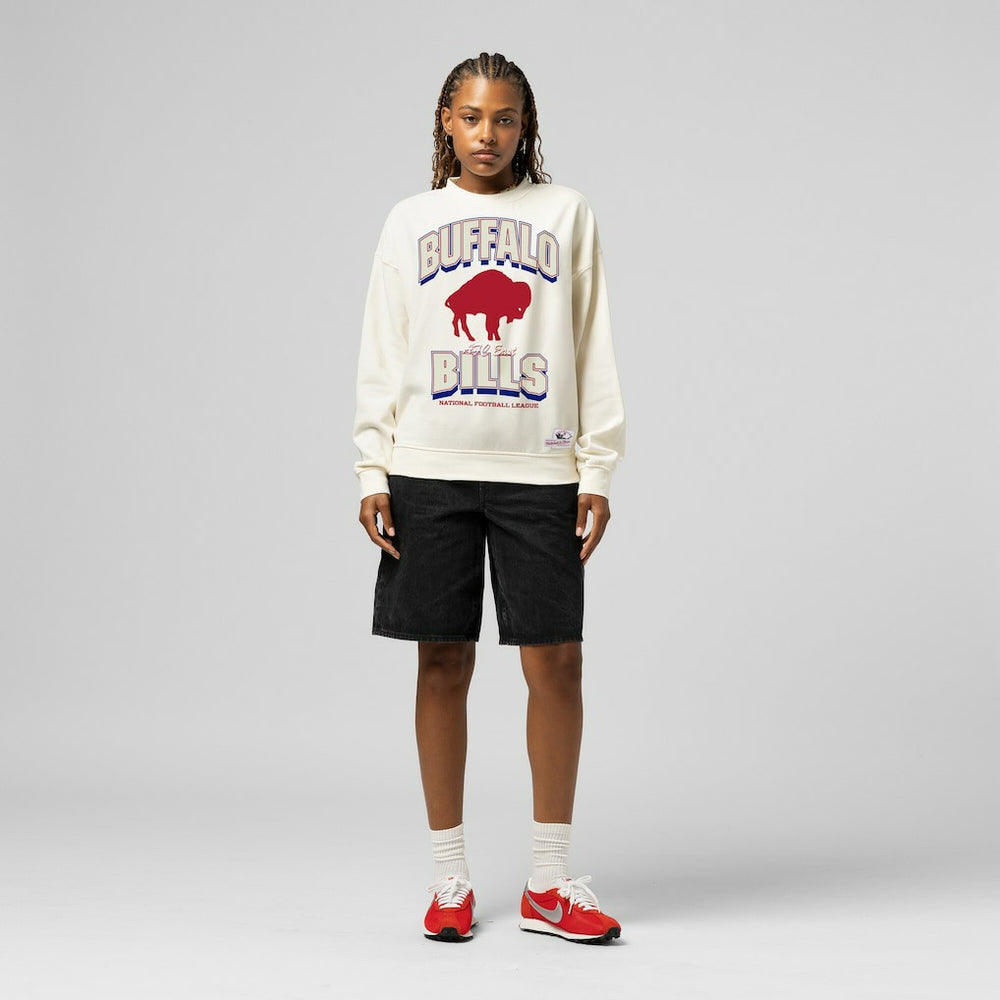 Buffalo Bills Women's Tonal Arch Sweatshirt - Cream discount