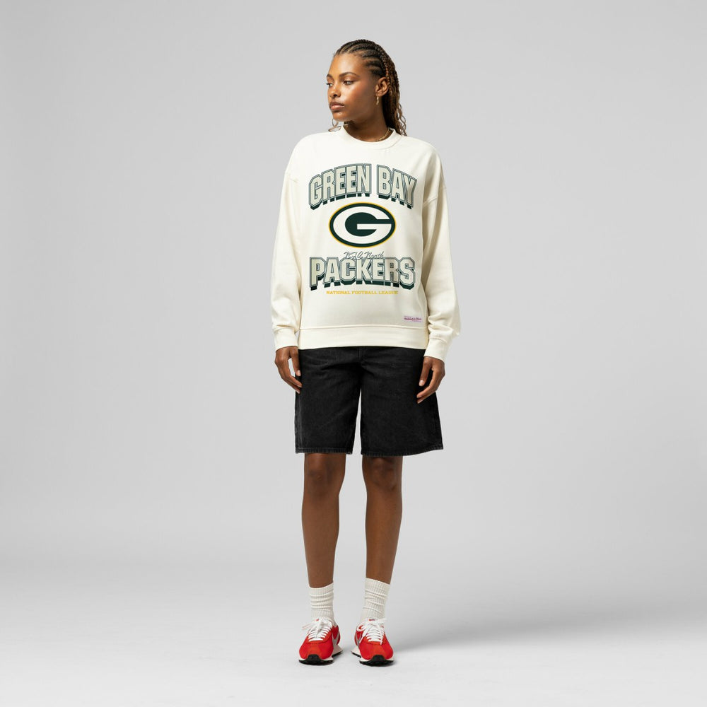 Green Bay Packers Women's Tonal Arch Sweatshirt - Cream online
