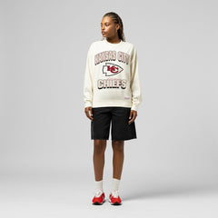Kansas City Chiefs Women's Tonal Arch Sweatshirt - Cream outlet