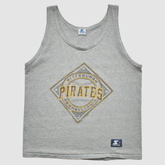 Pittsburgh Pirates Starter 1989 Tank - Gray Vintage