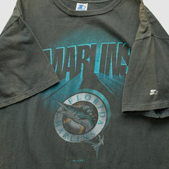 Miami Marlins Starter 90s T-Shirt - Black Vintage